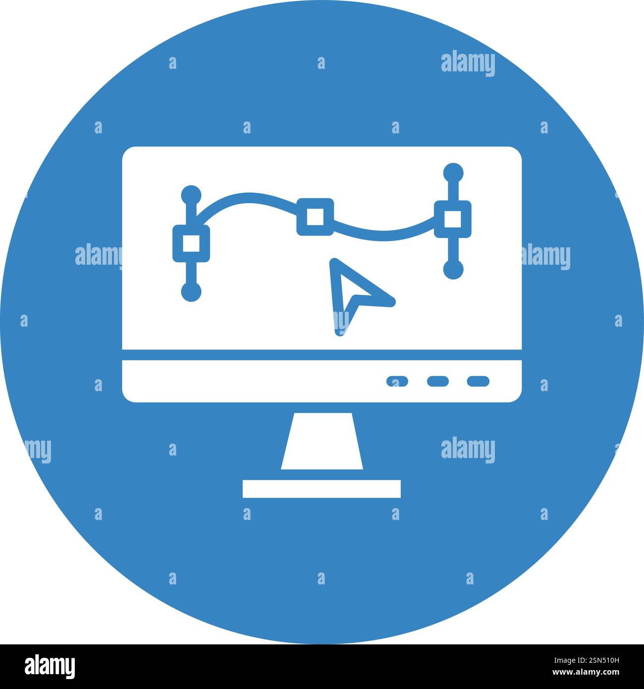 Monitor Vector Icon Design Illustration Stock Vector