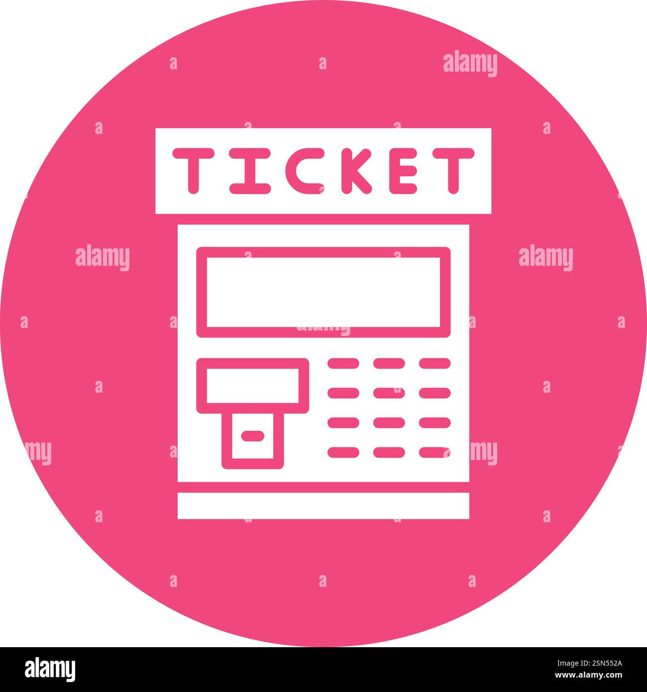 Ticket machine Vector Icon Design Illustration Stock Vector