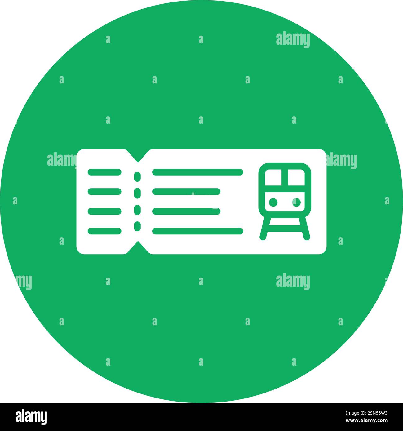 Train ticket Vector Icon Design Illustration Stock Vector
