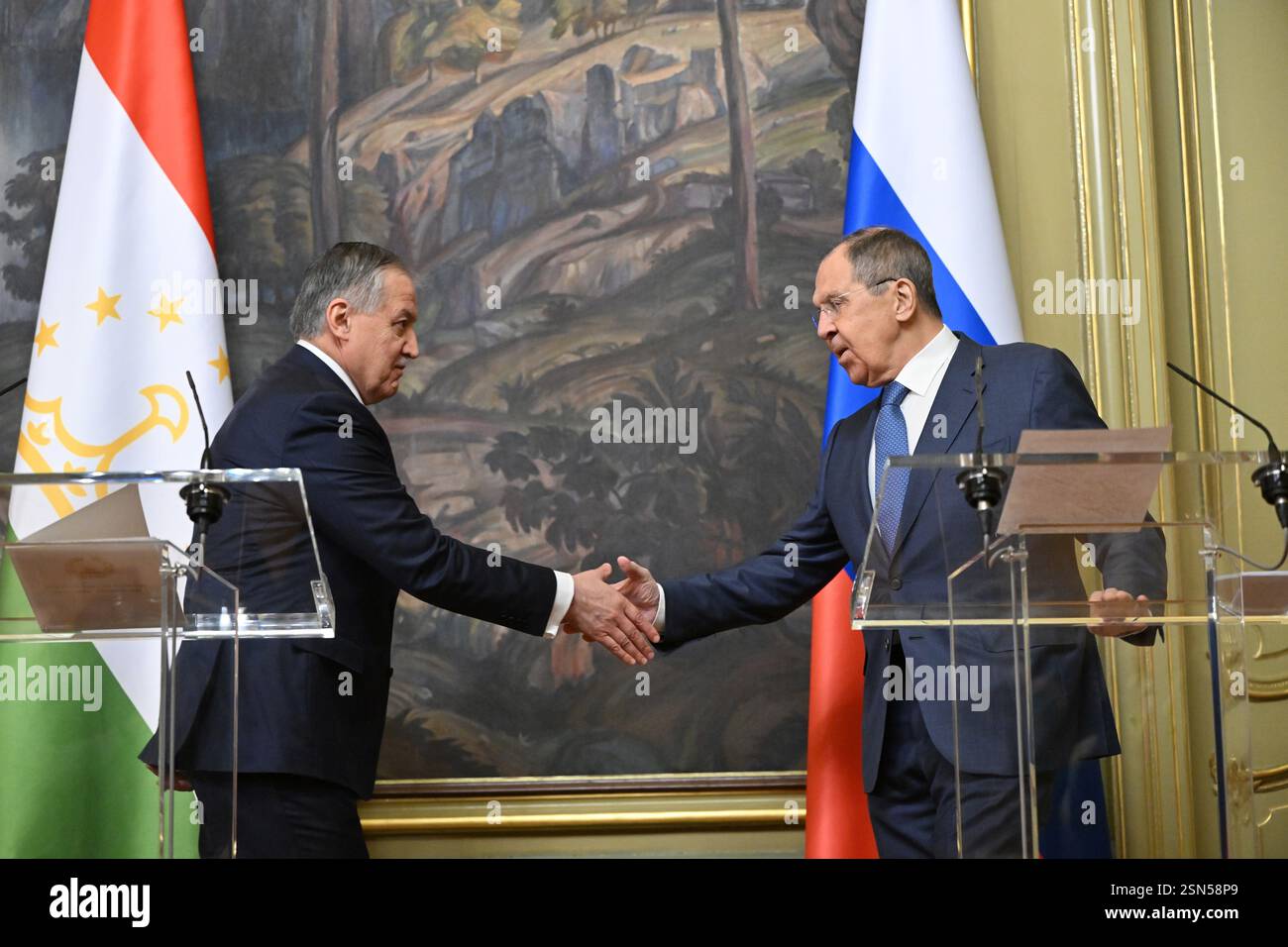 Moscow, Russia. 13th Feb, 2025. Russian Foreign Minister Sergei Lavrov