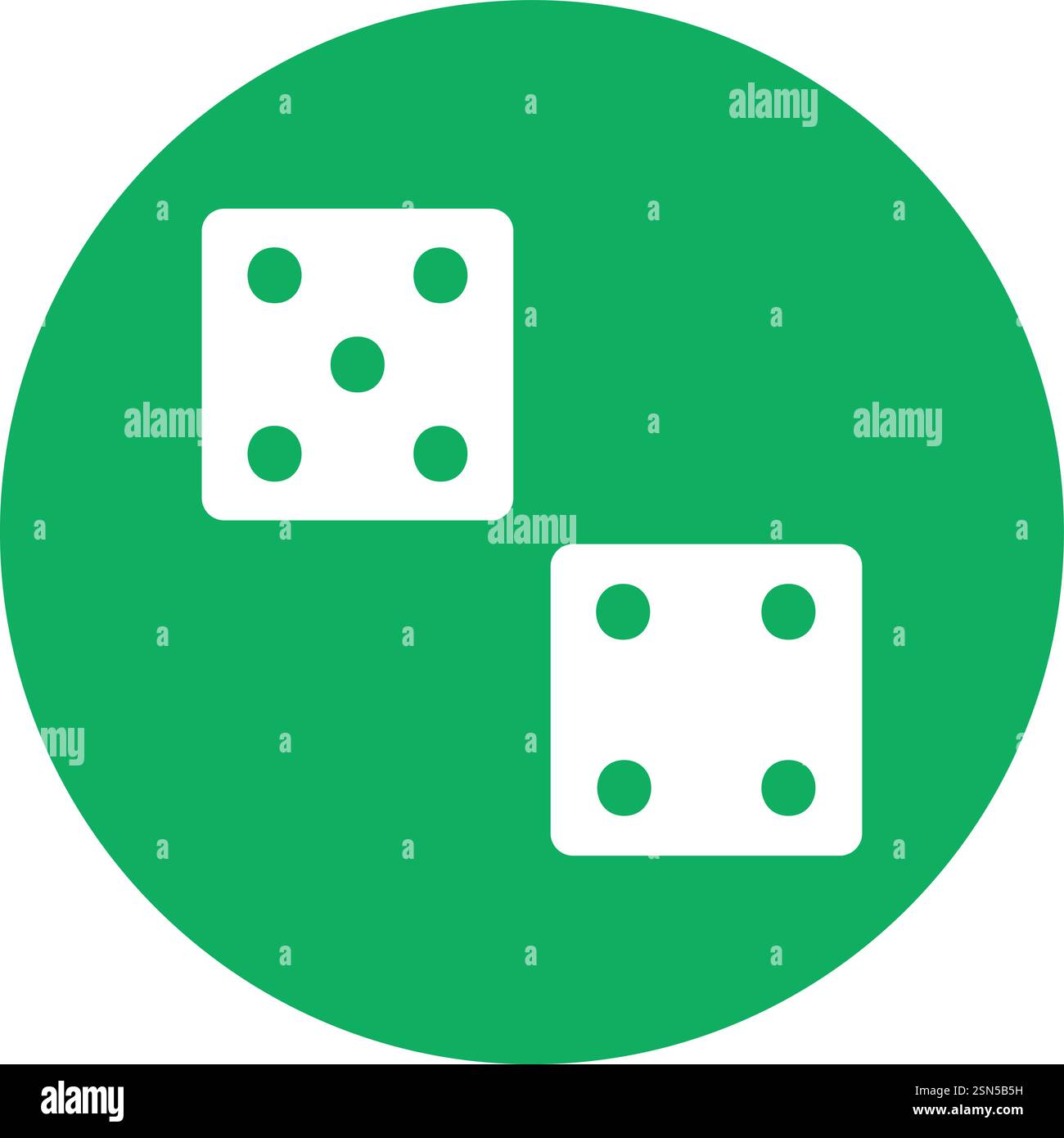 Dices Vector Icon Design Illustration Stock Vector