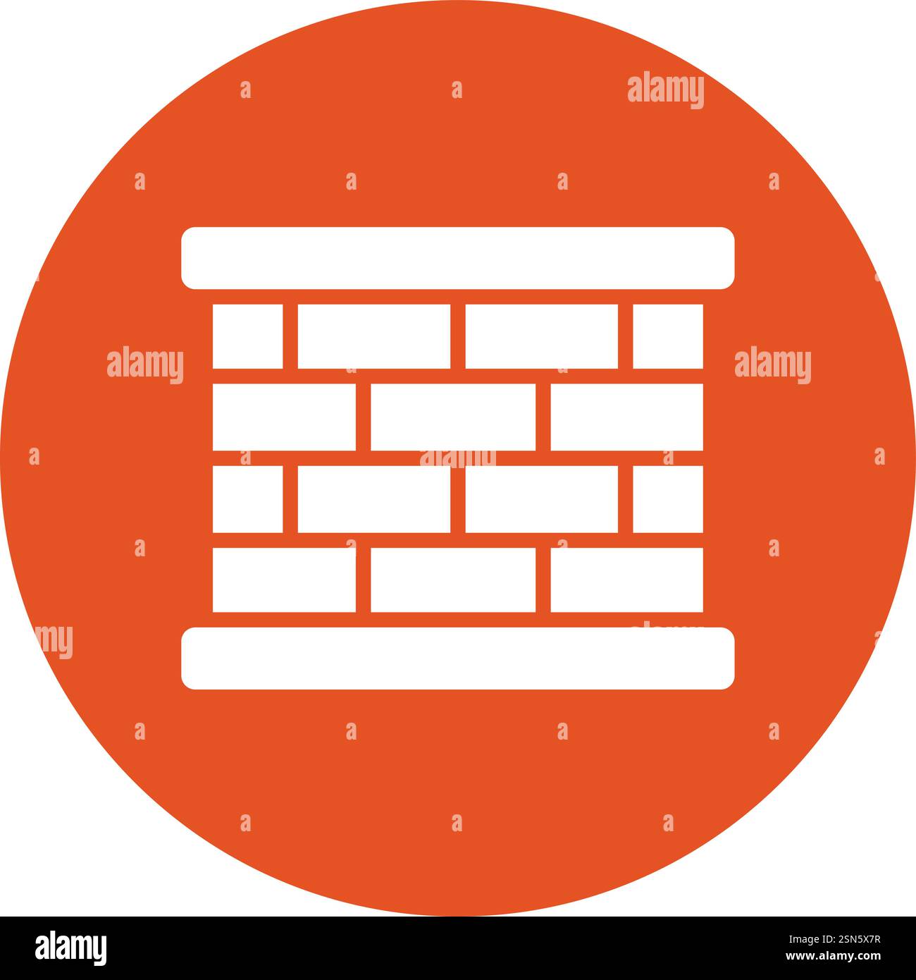 Bricks wall Vector Icon Design Illustration Stock Vector