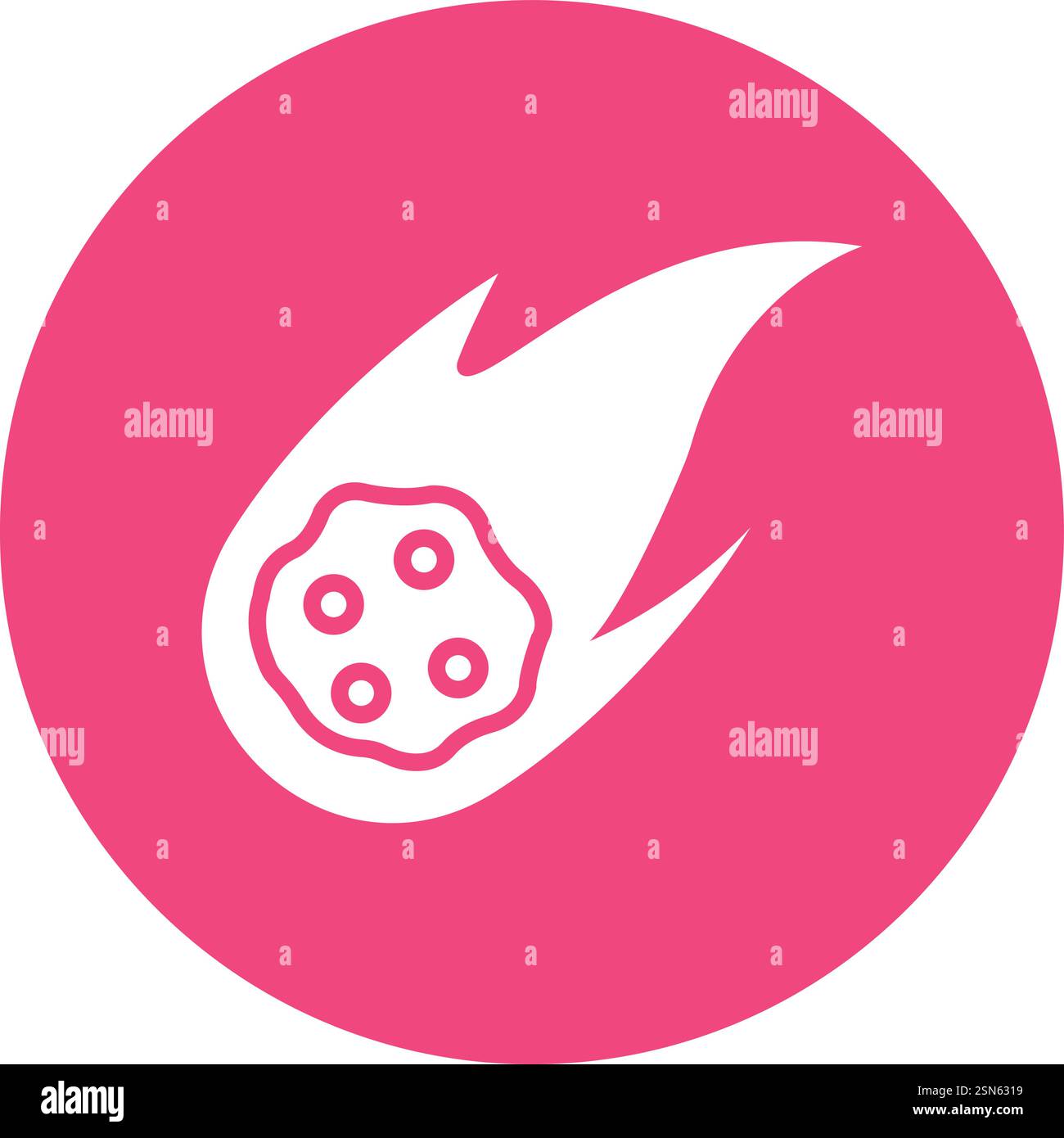 Comet Vector Icon Design Illustration Stock Vector