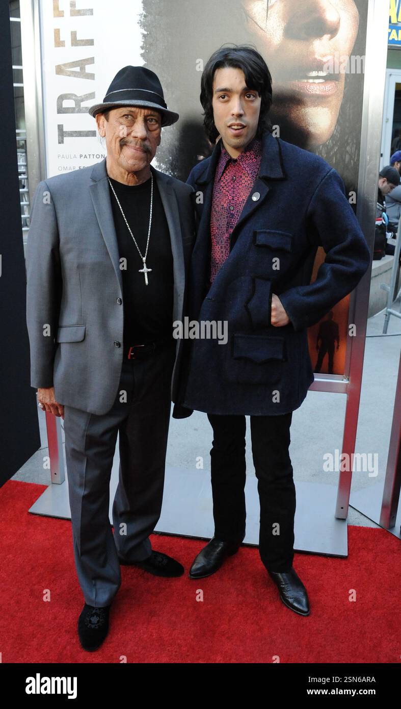 Danny Trejo and his son Gilbert Trejo arriving at the premiere of ...