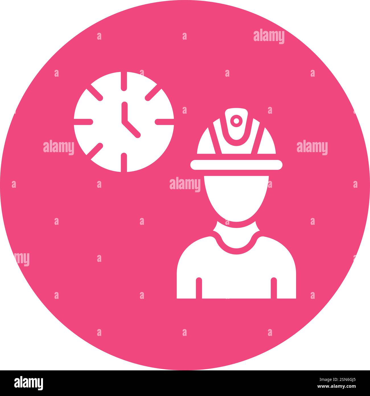 Working hours Vector Icon Design Illustration Stock Vector