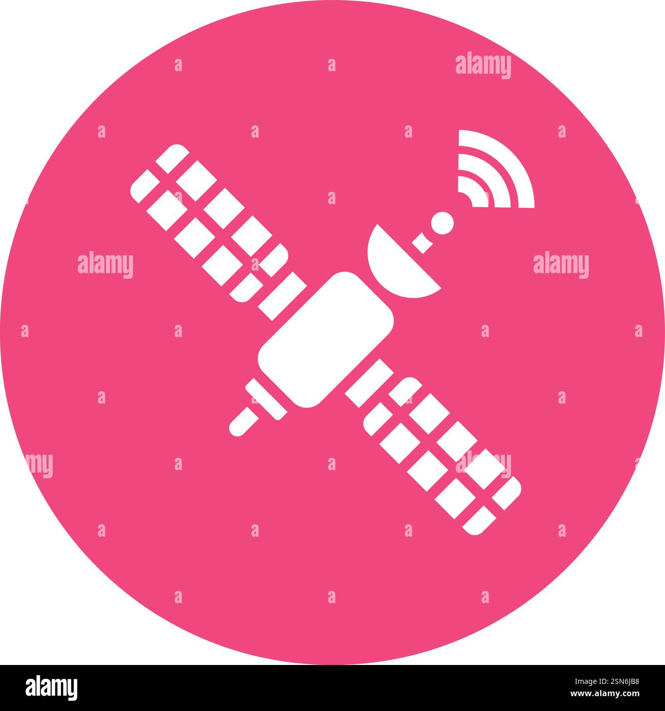 Satellite Vector Icon Design Illustration Stock Vector