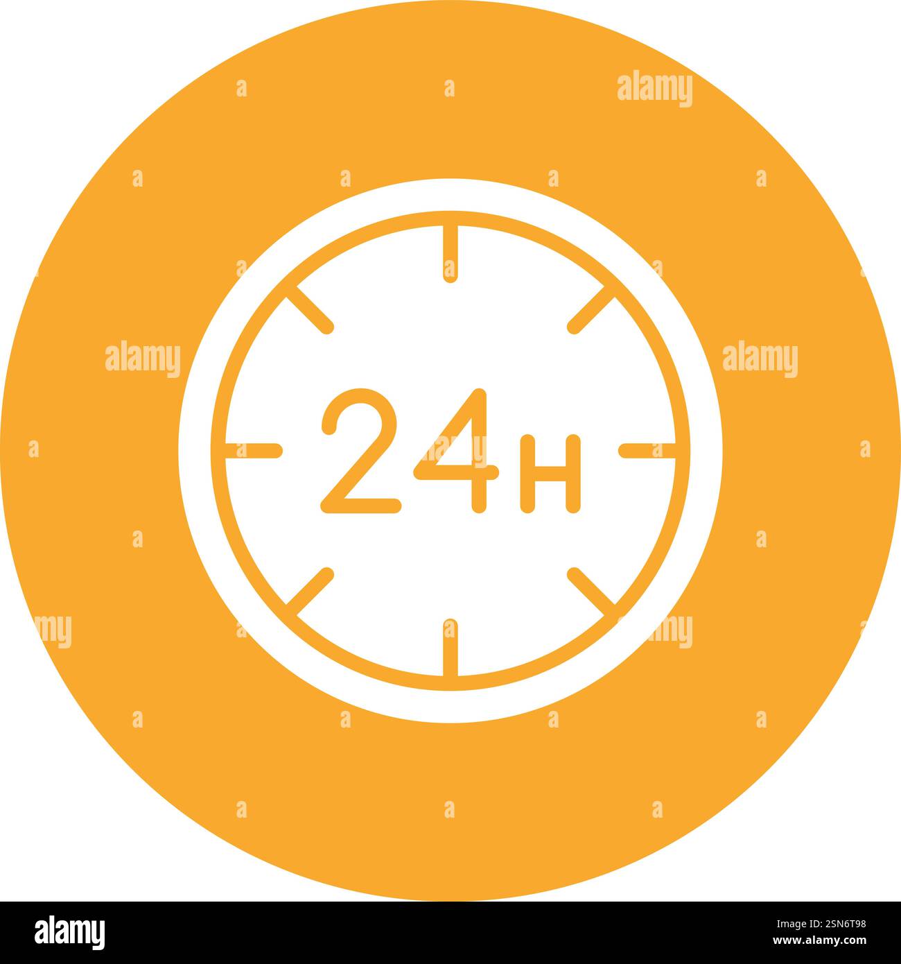 24 hours Vector Icon Design Illustration Stock Vector