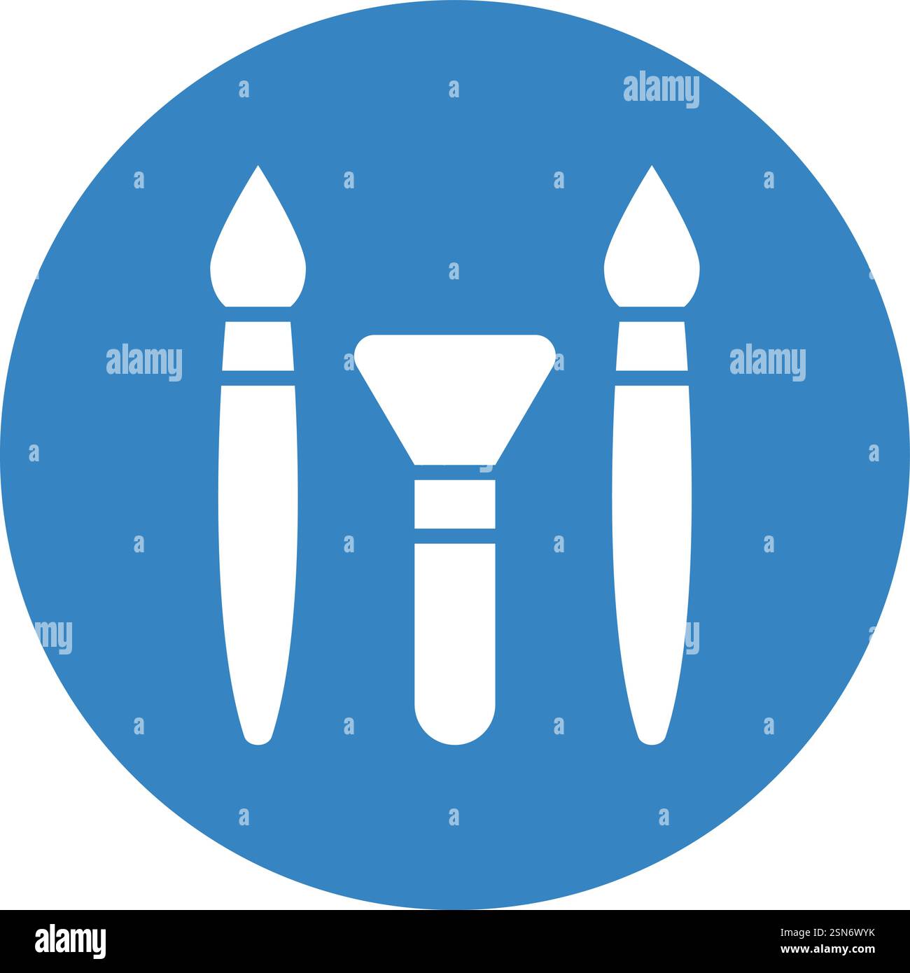 Makeup brushes Vector Icon Design Illustration Stock Vector