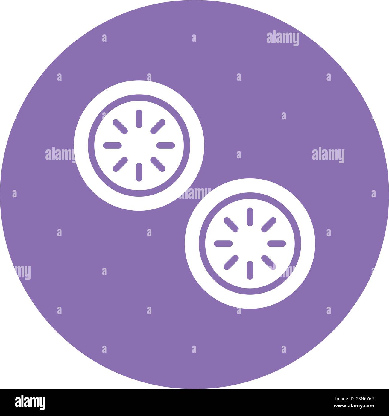 Cucumber slice Vector Icon Design Illustration Stock Vector
