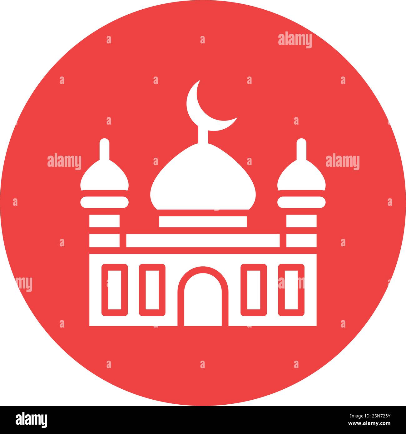 Mosque Vector Icon Design Illustration Stock Vector