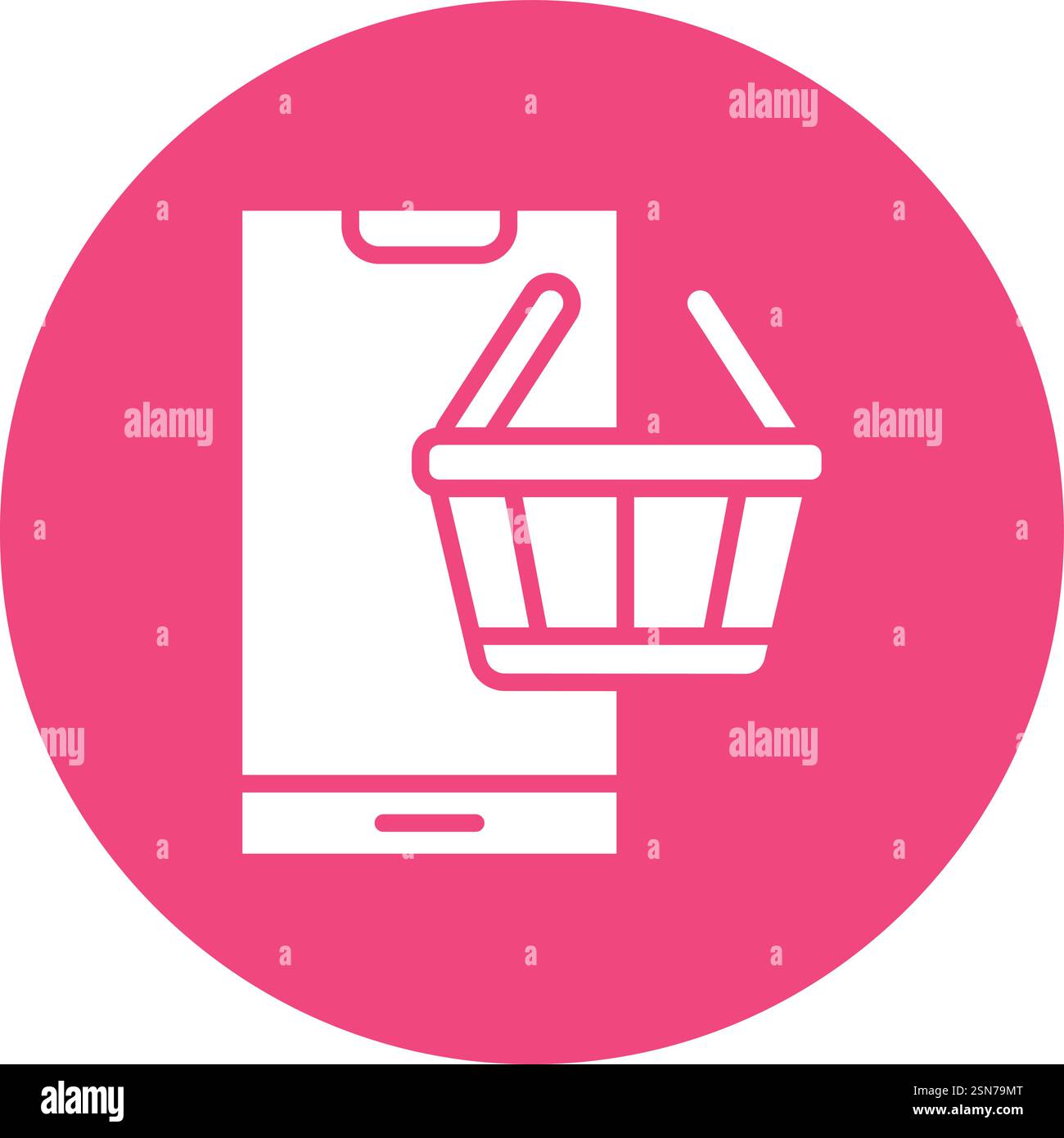 Online supermarket Vector Icon Design Illustration Stock Vector