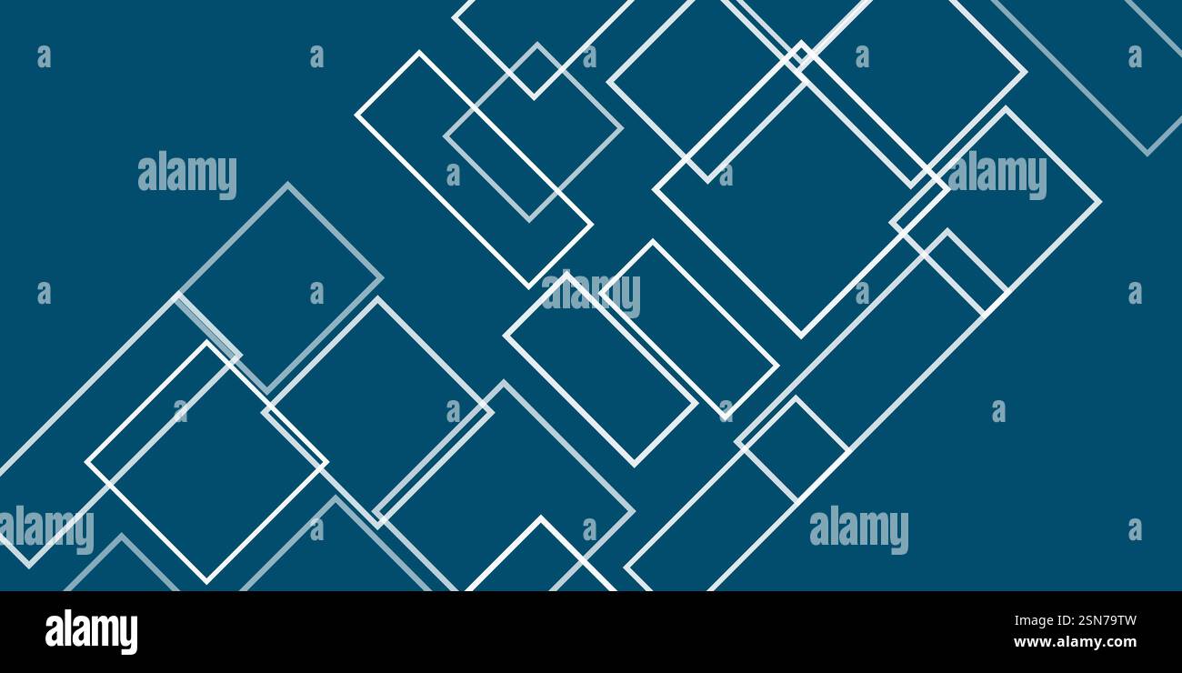 Simple Overlapping Rectangular Frames of Various Sizes, Colored in ...