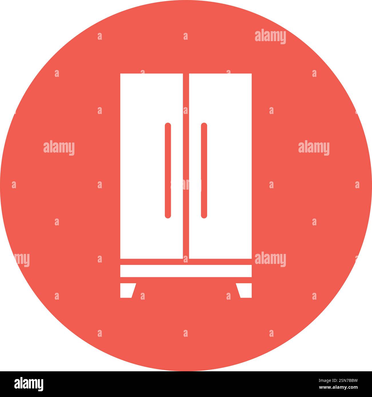 Fridge Vector Icon Design Illustration Stock Vector