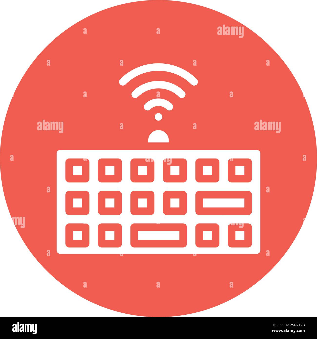 Wireless keyboard Vector Icon Design Illustration Stock Vector