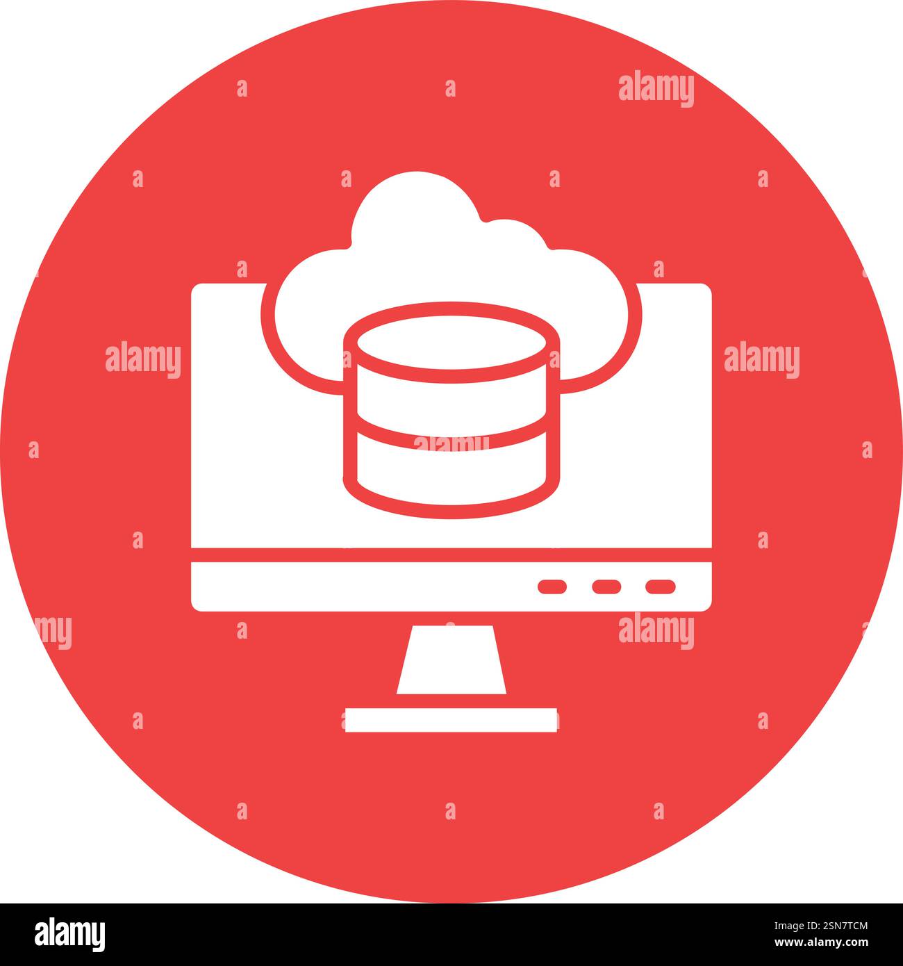 Cloud database Vector Icon Design Illustration Stock Vector