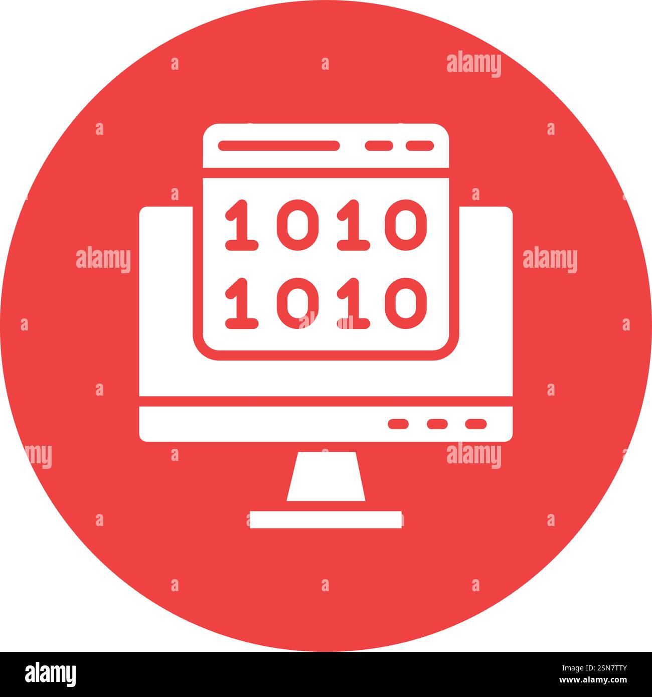 Binary code Vector Icon Design Illustration Stock Vector