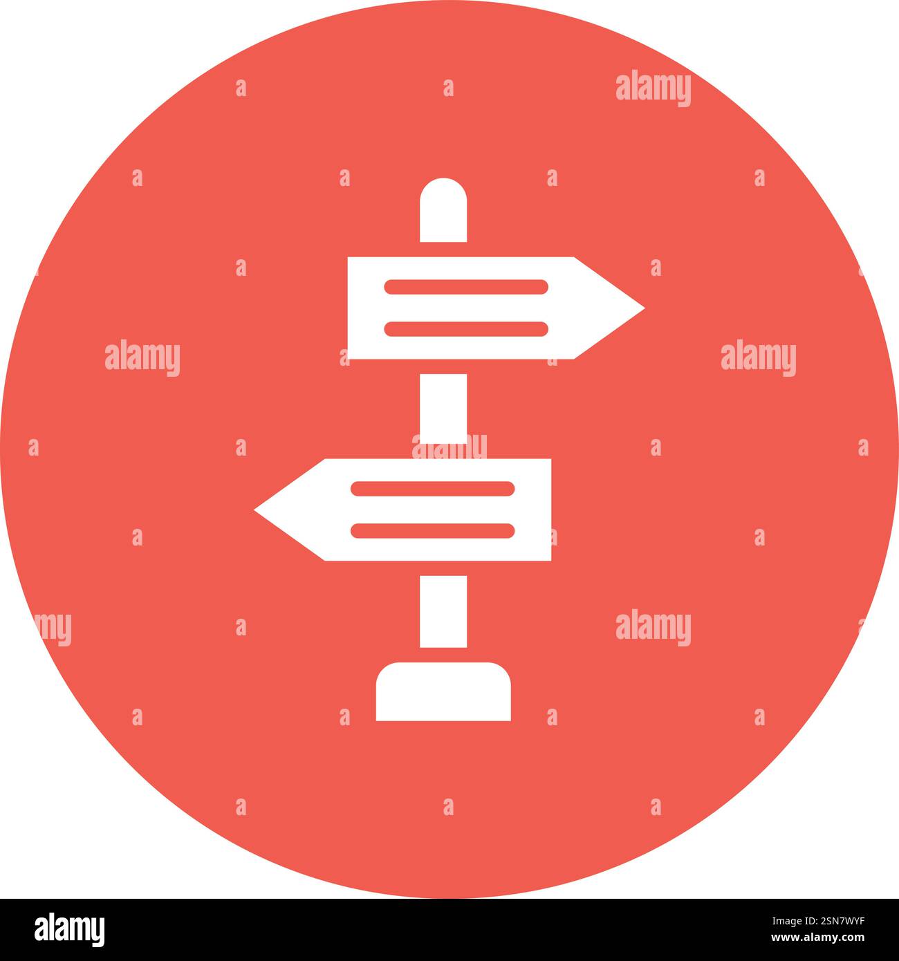 Directional sign Vector Icon Design Illustration Stock Vector