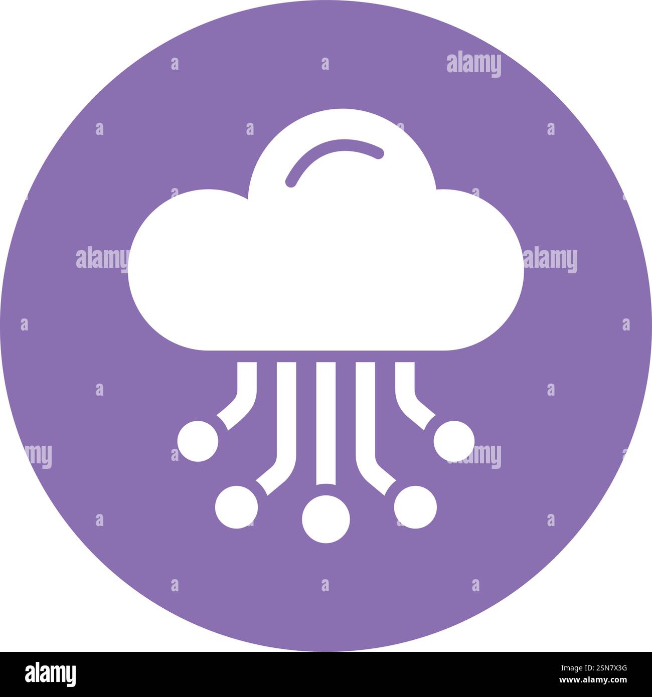 Cloud Hosting Vector Icon Design Illustration Stock Vector