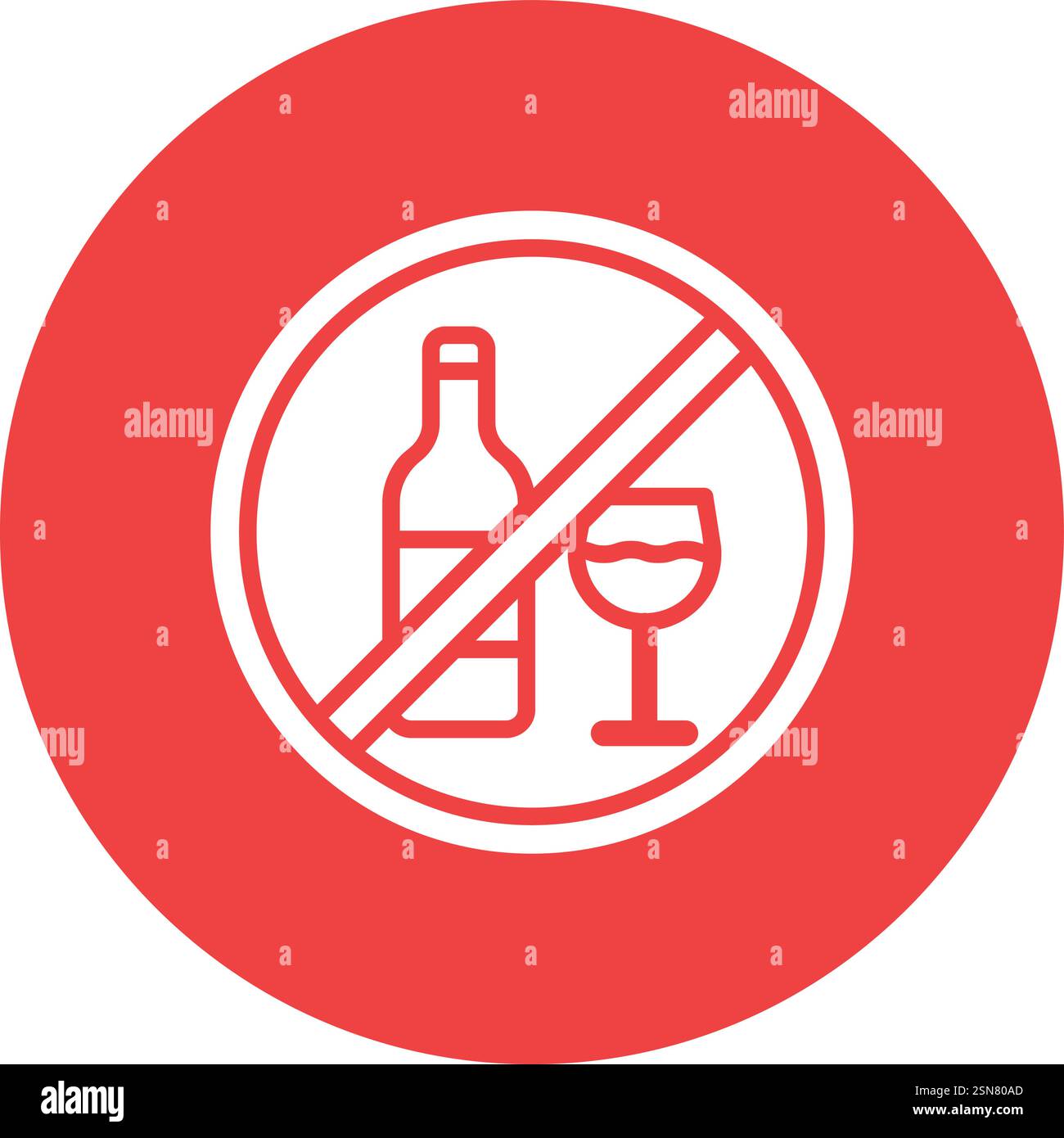 No alcohol Vector Icon Design Illustration Stock Vector