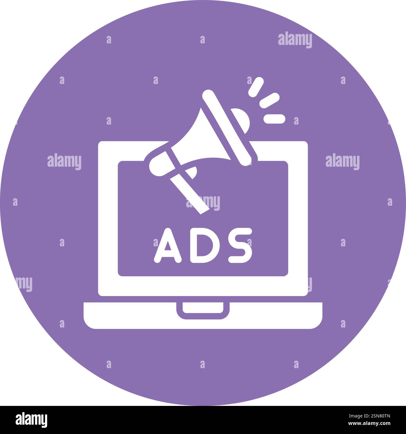 Online advertising Vector Icon Design Illustration Stock Vector