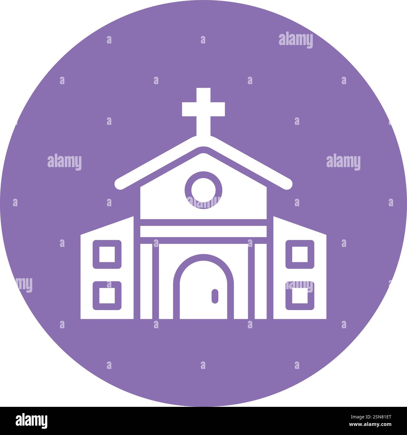 Church Vector Icon Design Illustration Stock Vector