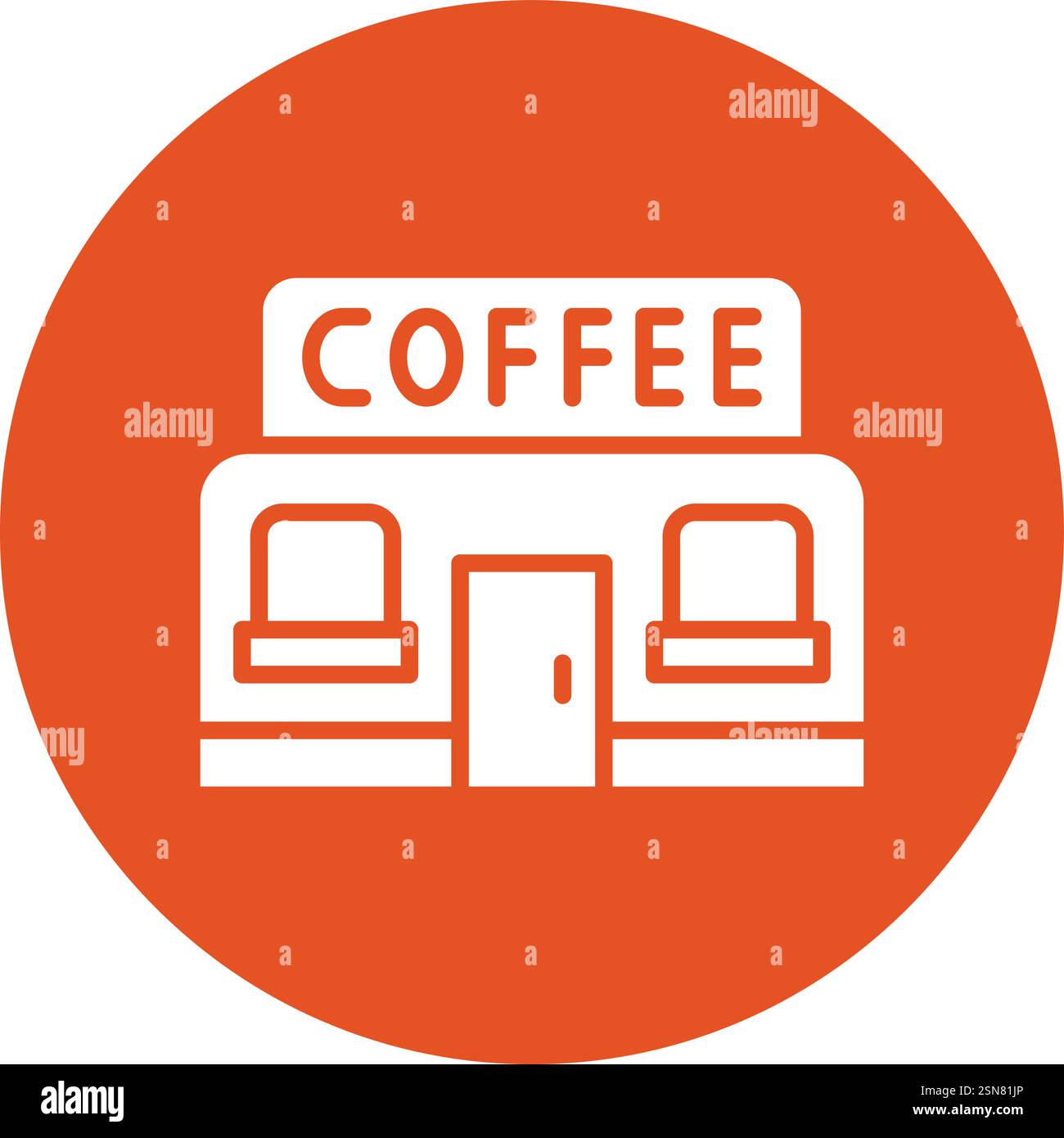 Coffee shop Vector Icon Design Illustration Stock Vector