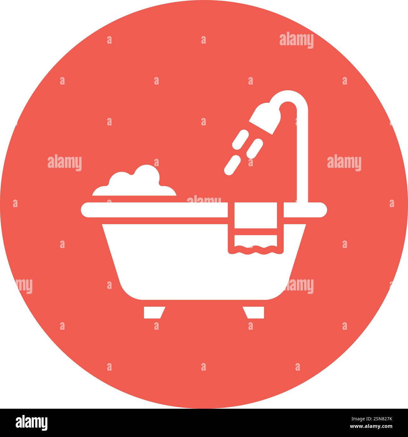 Bathtub Vector Icon Design Illustration Stock Vector