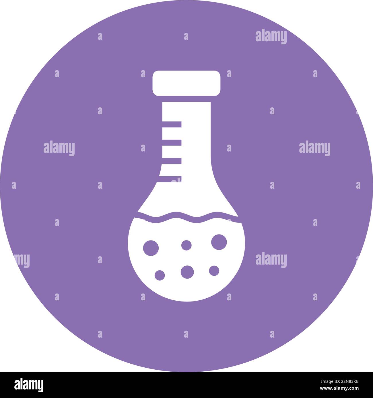 Round flask Vector Icon Design Illustration Stock Vector
