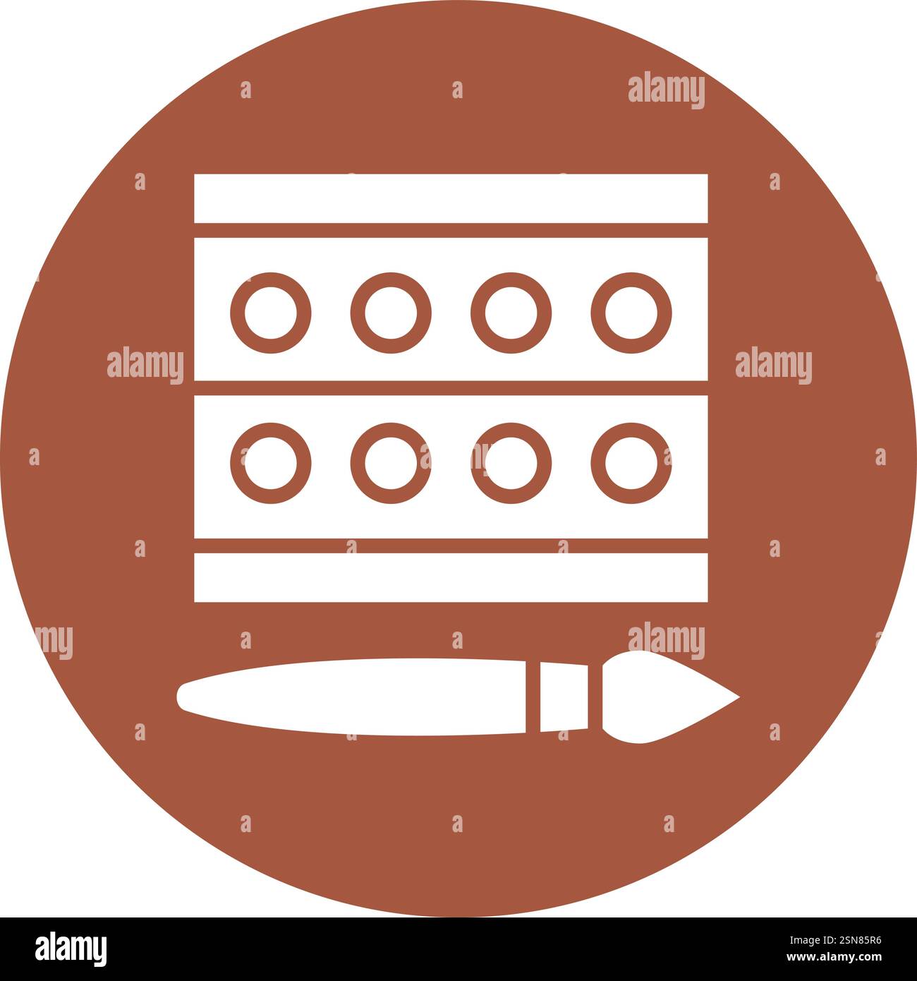 Makeup palette Vector Icon Design Illustration Stock Vector