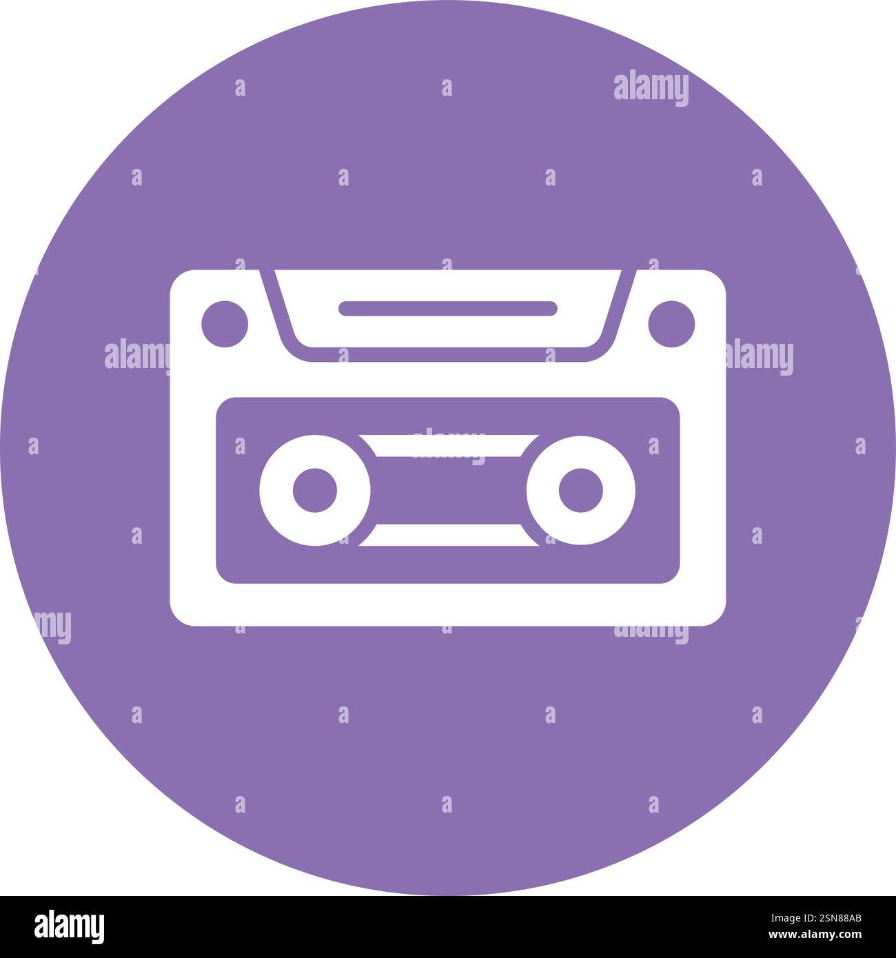 Casette Vector Icon Design Illustration Stock Vector