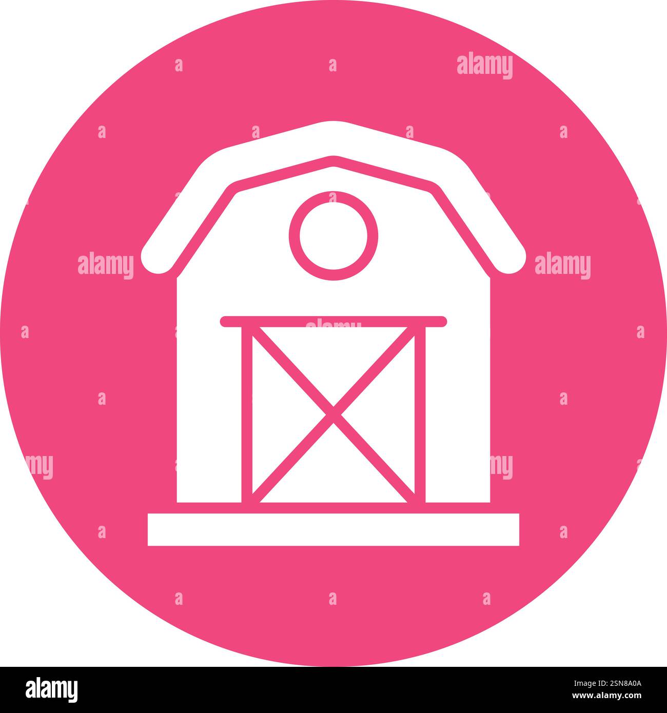 Barn Vector Icon Design Illustration Stock Vector