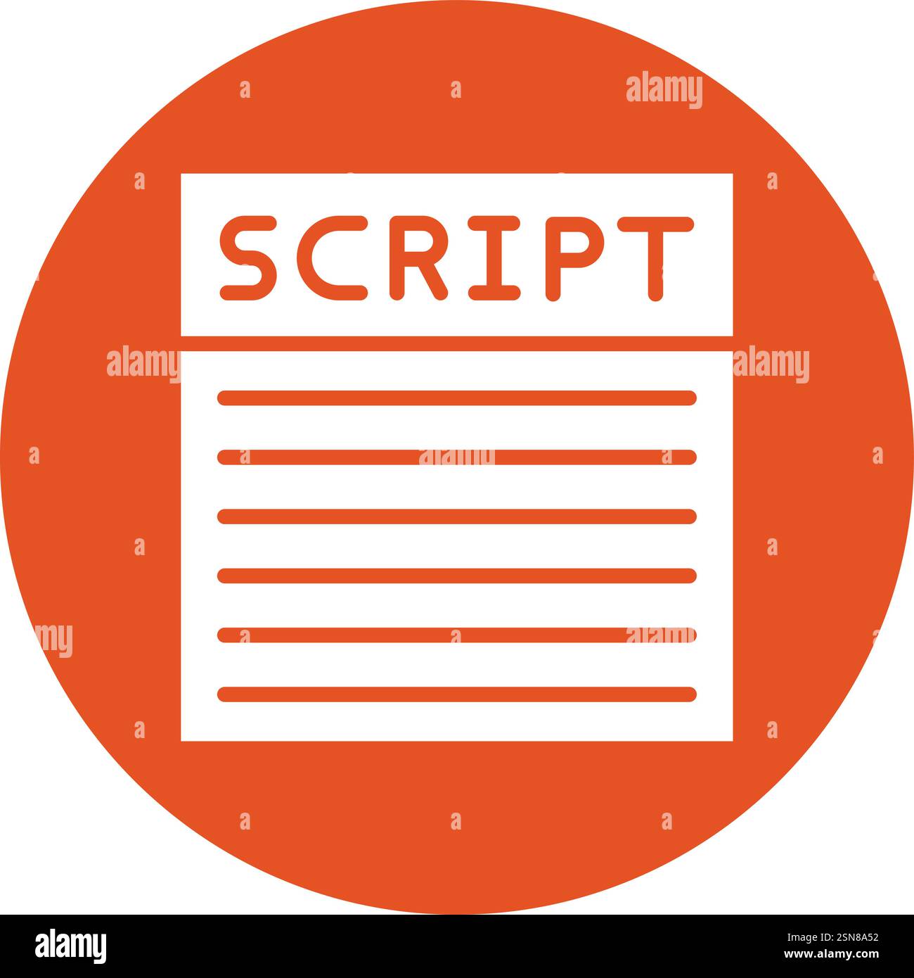 Script Vector Icon Design Illustration Stock Vector
