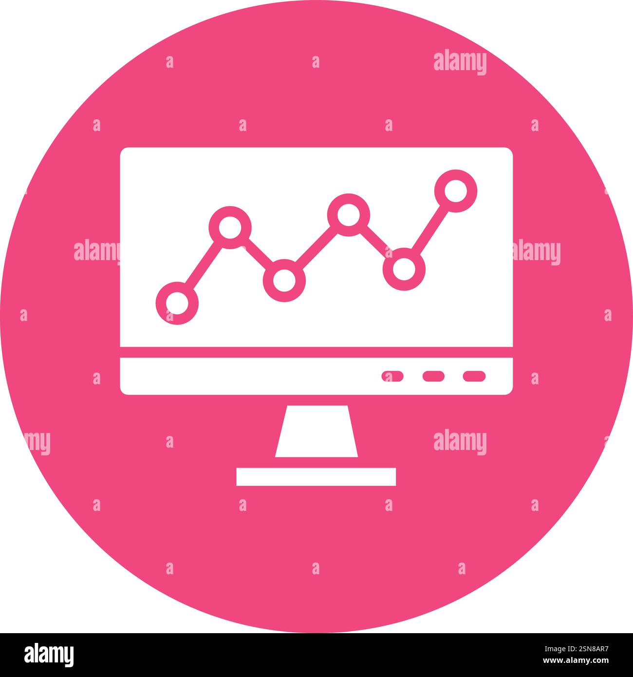 Line chart Vector Icon Design Illustration Stock Vector