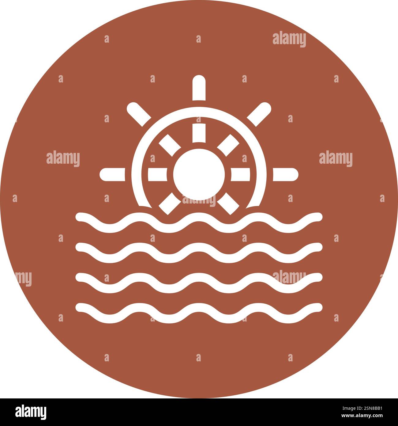 Water Mill Vector Icon Design Illustration Stock Vector