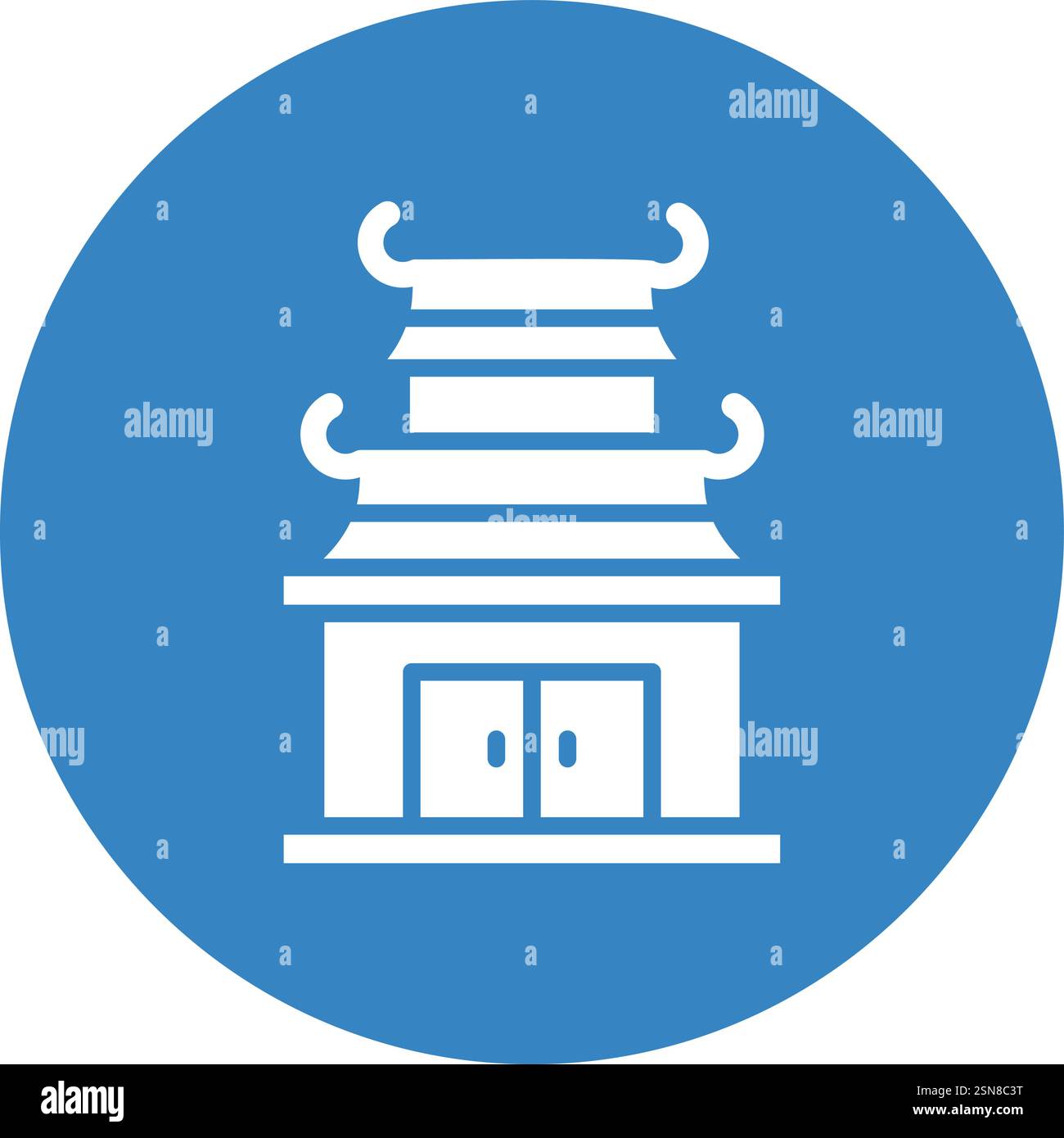 Chinese temple Vector Icon Design Illustration Stock Vector