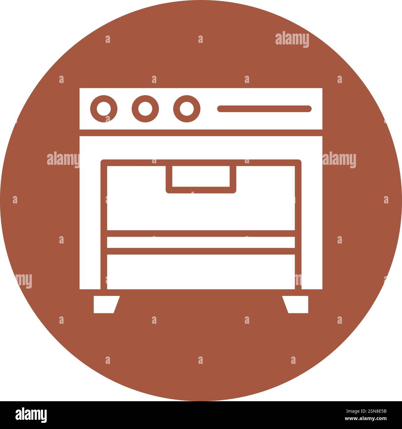 Cooking Stove Vector Icon Design Illustration Stock Vector