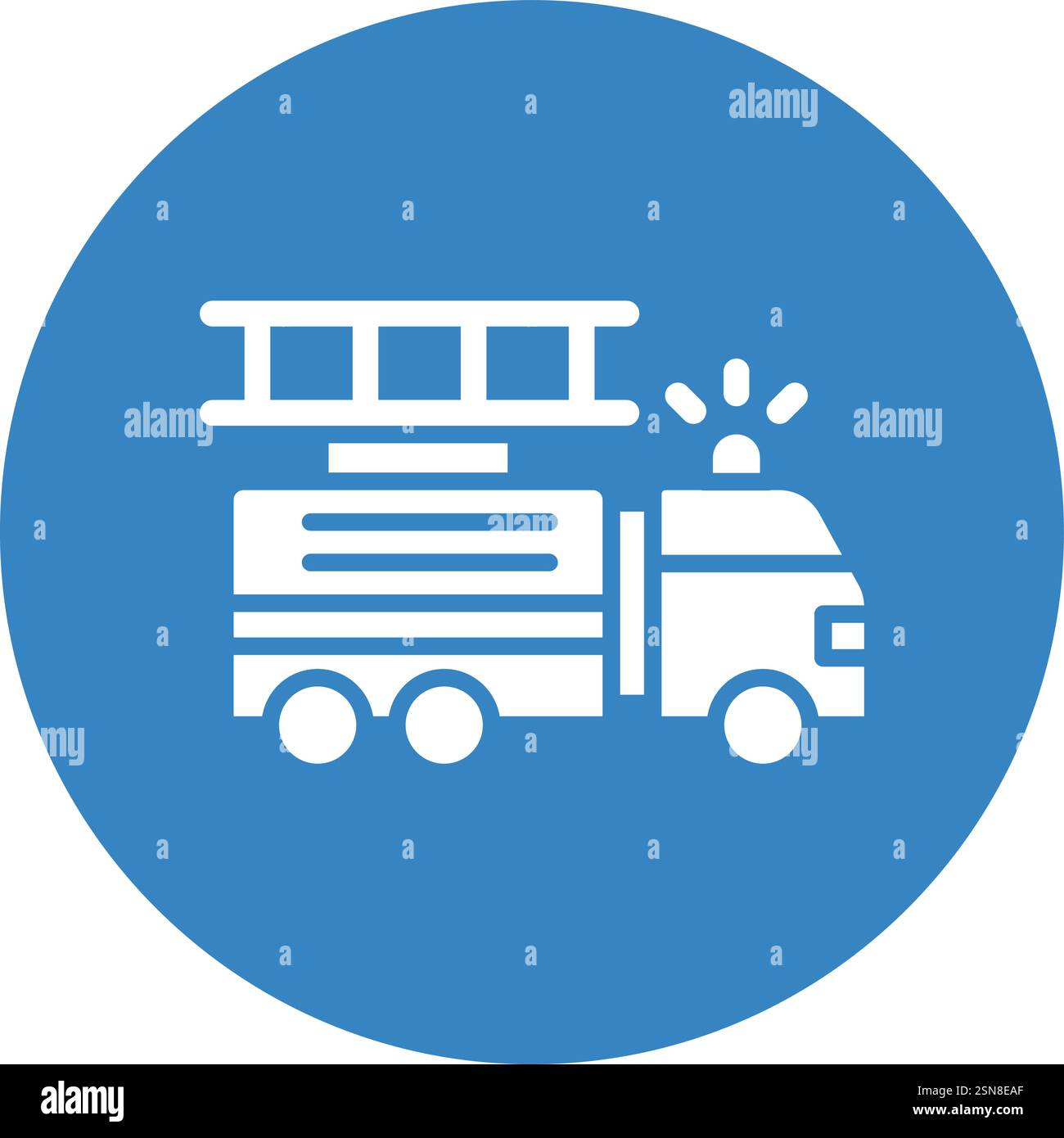 Fire truck Vector Icon Design Illustration Stock Vector