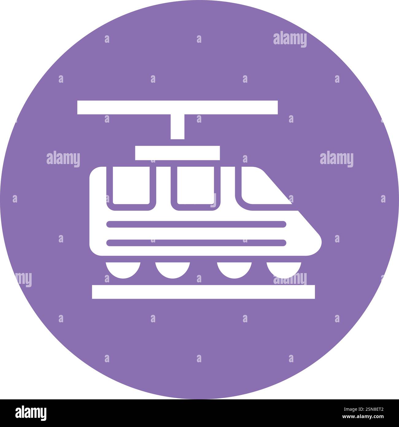 Electric train Vector Icon Design Illustration Stock Vector