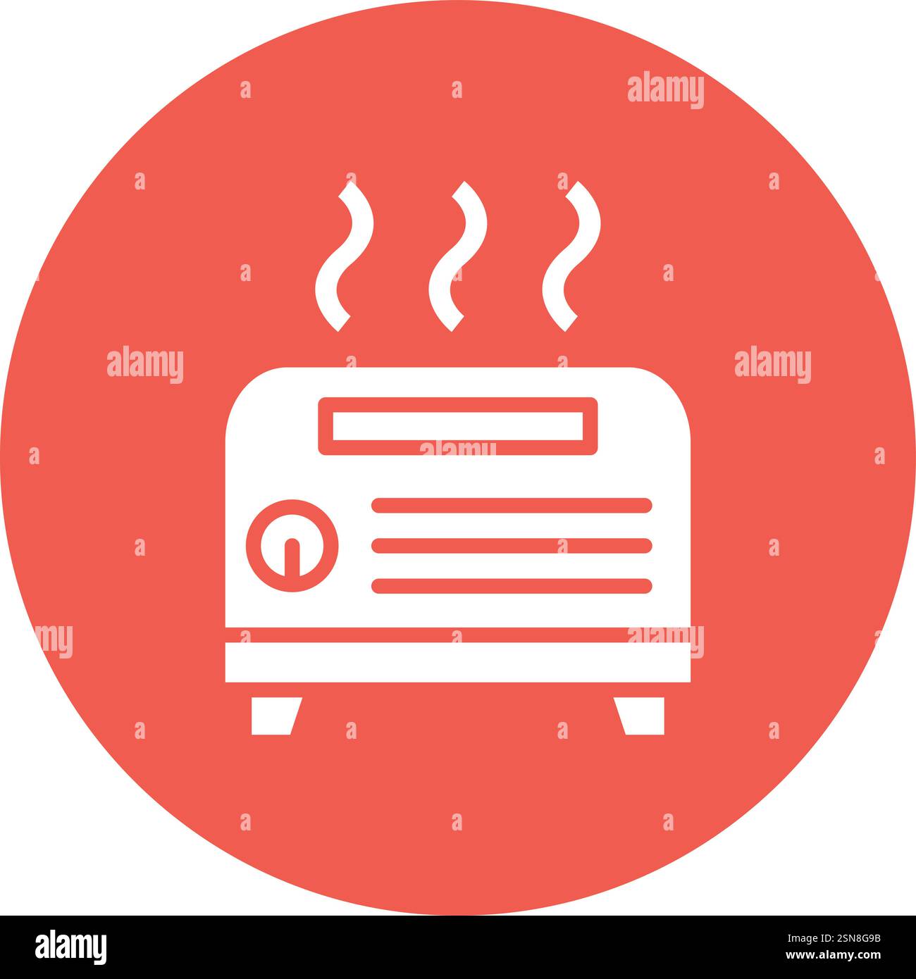Toaster Vector Icon Design Illustration Stock Vector