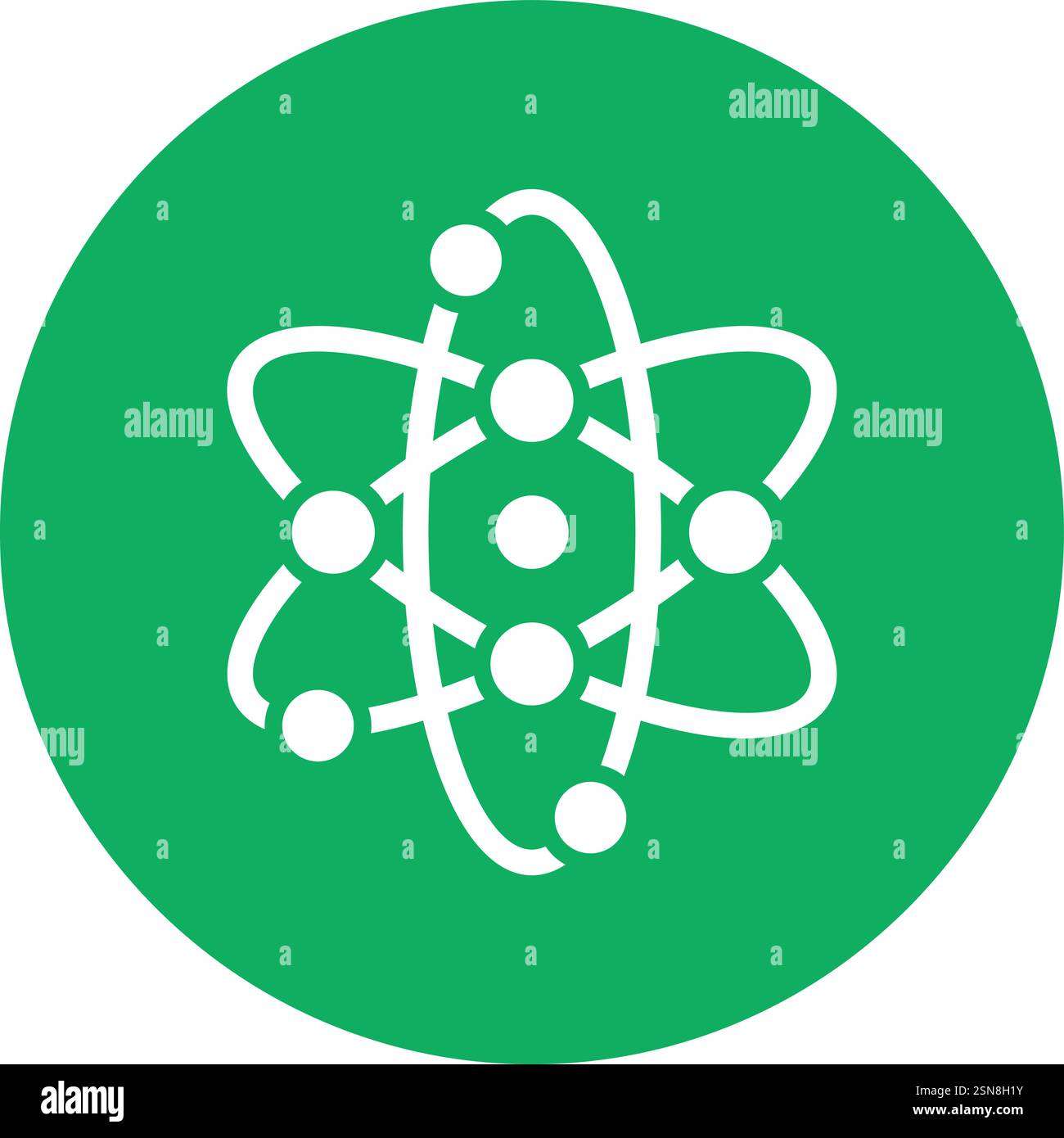 Atom Vector Icon Design Illustration Stock Vector