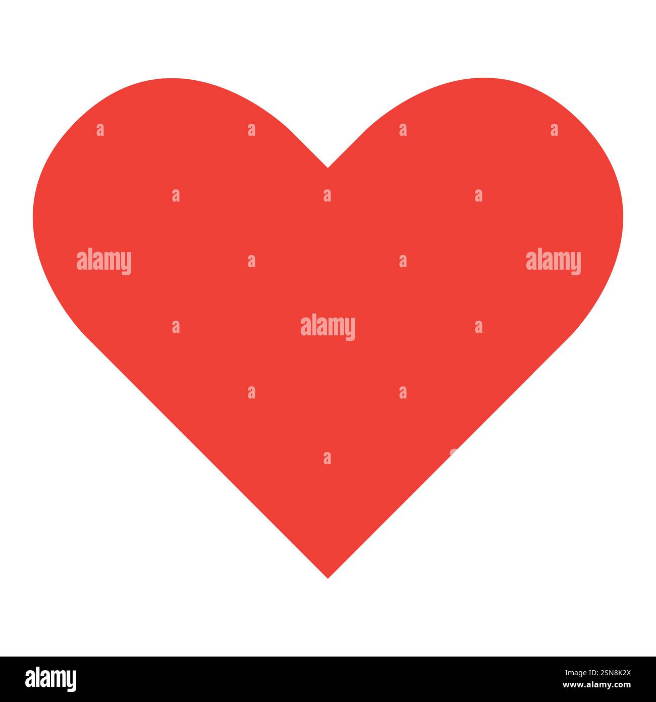 Heart Isolated on White Background - Vector Design Stock Vector