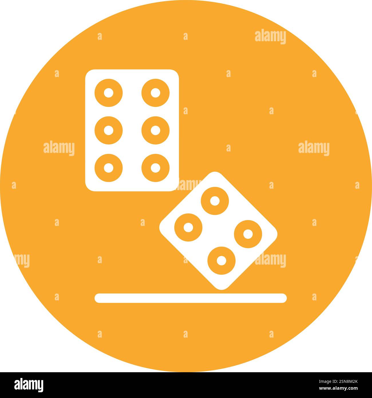 Dice Vector Icon Design Illustration Stock Vector