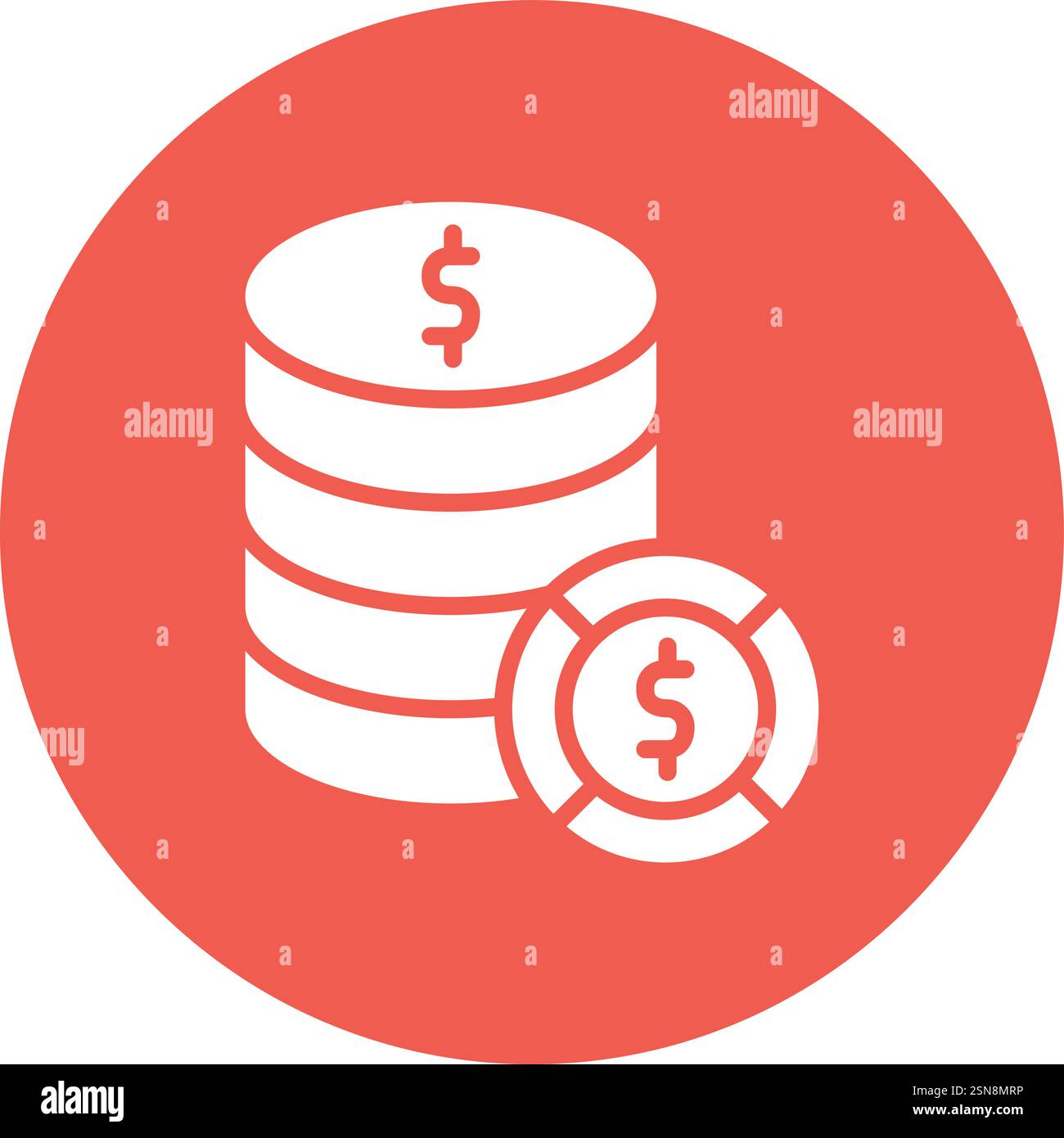Dollar stack Vector Icon Design Illustration Stock Vector