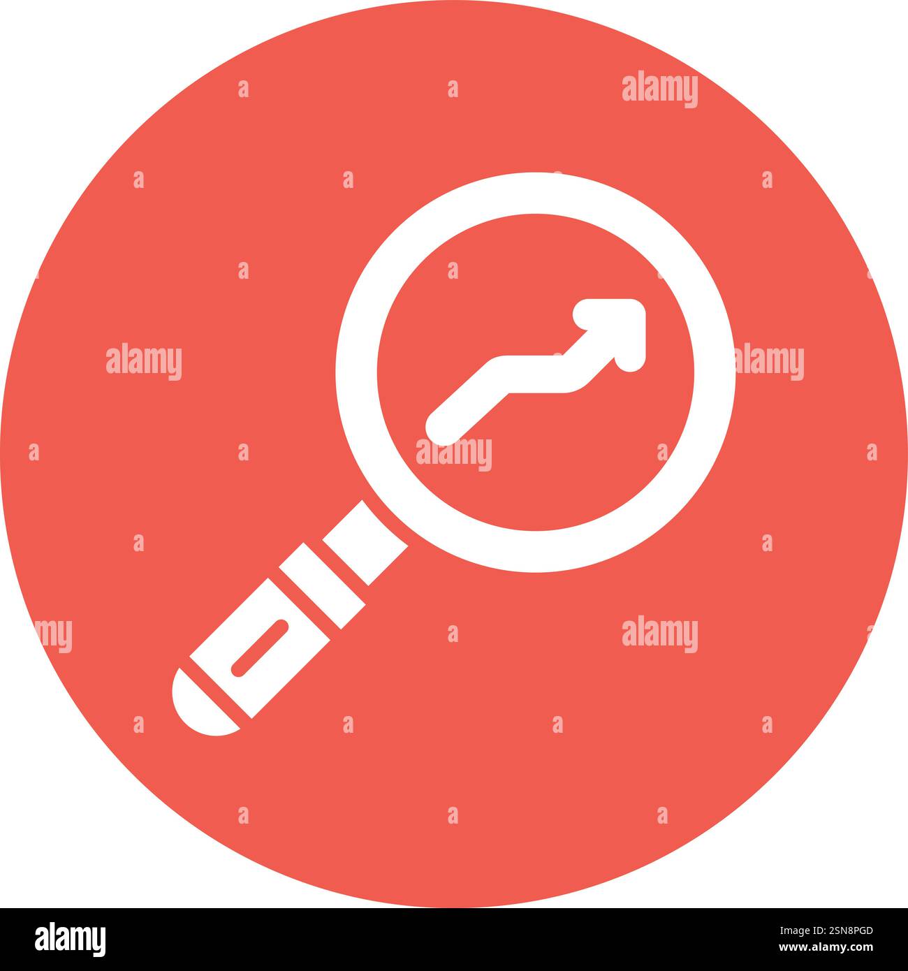 Search graph Vector Icon Design Illustration Stock Vector