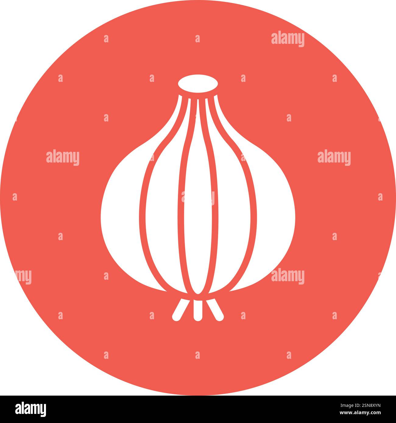 Onion Vector Icon Design Illustration Stock Vector