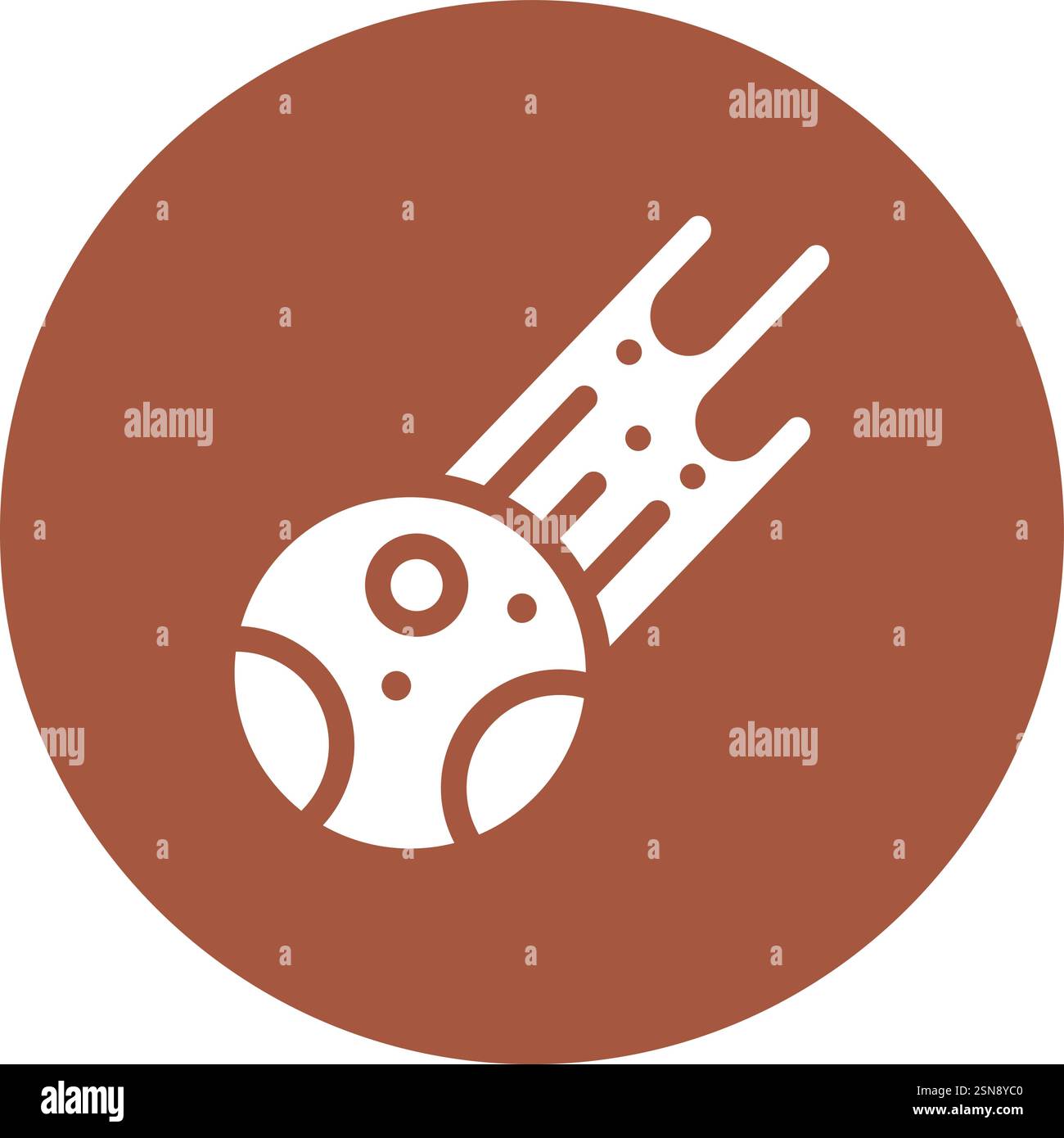 Meteor Vector Icon Design Illustration Stock Vector