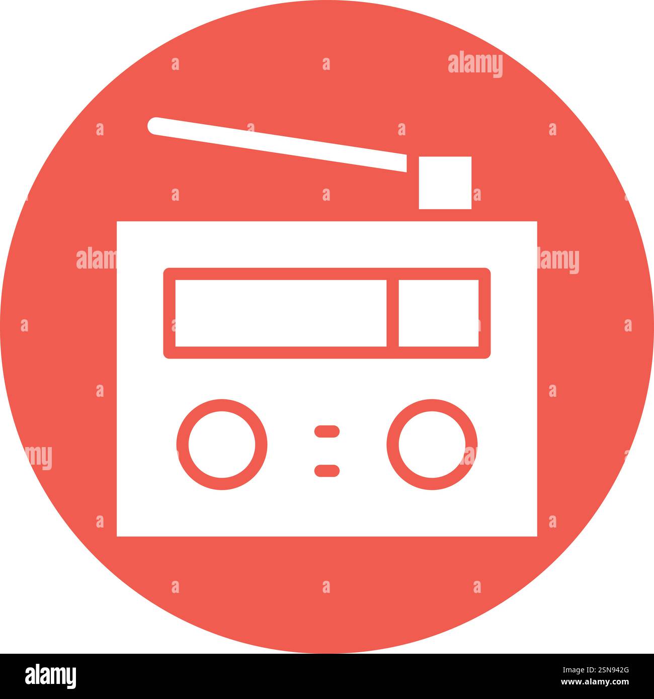 Radio Vector Icon Design Illustration Stock Vector Image & Art - Alamy