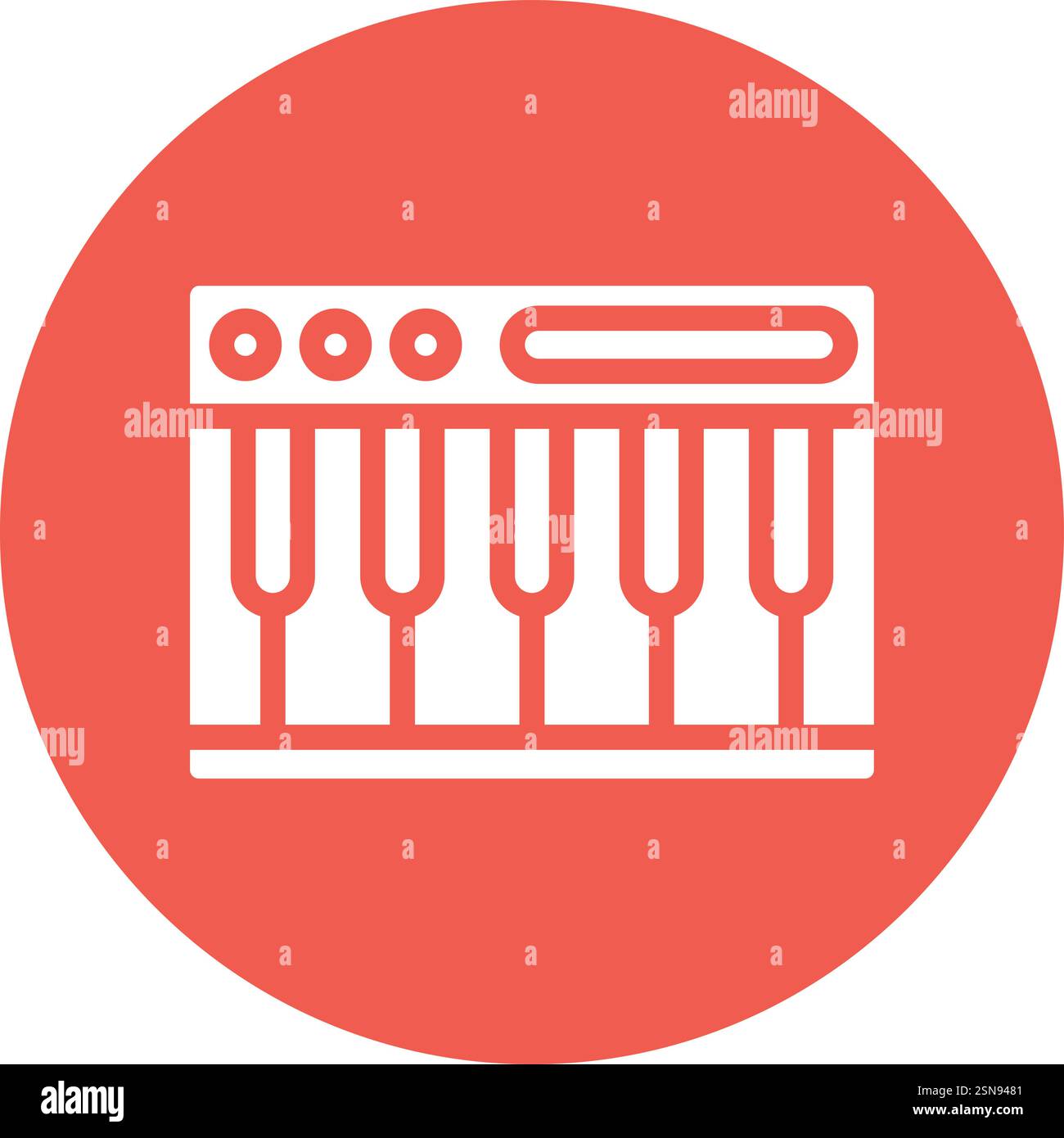 Piano Vector Icon Design Illustration Stock Vector