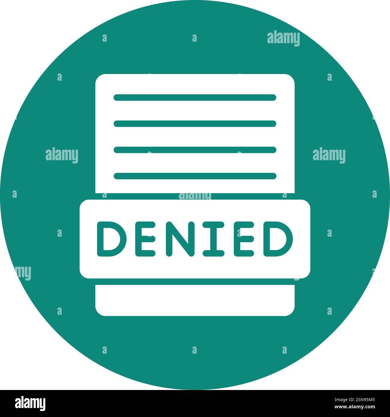 Denied Vector Icon Design Illustration Stock Vector