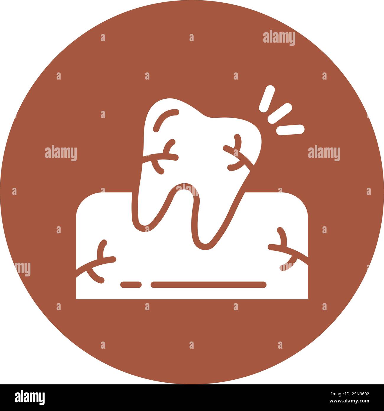 Wisdom Tooth Vector Icon Design Illustration Stock Vector